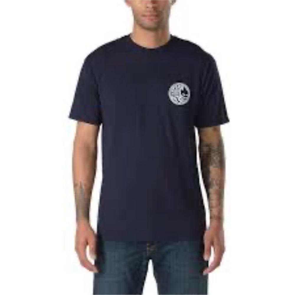 Vans Dark Blue Tee with Bold White Graphic